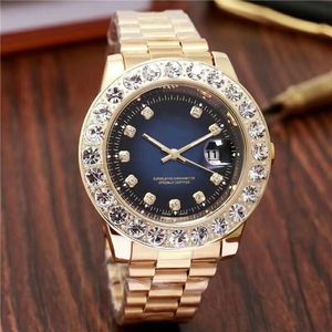Relogio Masculino Heren en Womens Horloges Beroemde Wist Fashion Black Dial met Kalender Bracklet Folding Clasp Master Male GiftLuxe Diamond Watch