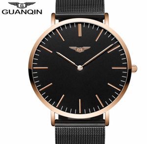 Relogio masculino nieuwe guanqin heren horloges topmerk luxe ultra dunne kwarts horloge mannen eenvoudige mode lederen band polshorloge S95392746