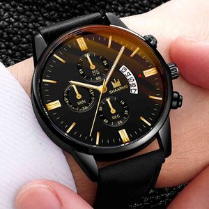 Relogio Masculino Horloges Mannen Mode Sport Doos Roestvrijstalen Lederen Band Horloge Quartz Business Horloge Reloj Hombre 2019