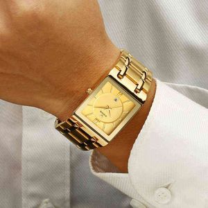 Relogio masculino wwoor gold watch mens masses carrées montres de luxe de luxe en acier en acier inoxydable montre 211124 269p
