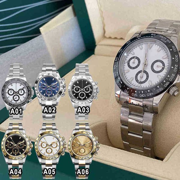Relogio hommes Montre 116500 montres mécaniques automatiques avec boîte d'origine entièrement en acier inoxydable Montre de sport Montres-bracelets de Luxe