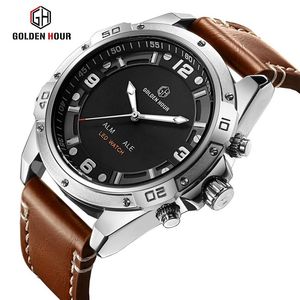 Reloj Hombre GOLDENHOUR Mannen Horloge Arm Sport Horloge Mannen Topmerk Militaire Mannen Polshorloge Mannelijke Klok Waterdicht Relogio Masculino264r