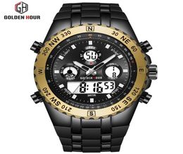 Reloj hombre Goldenhour Men Watch Sport Watch Men Erkek Kol Saati Digital Army Military Silicone Quartz Watch Relogio masculino2754248