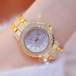 Reloj mujer elegante oro mujeres relojes marca lujo señoras reloj impermeable acero inoxidable vestido reloj montre femme 210527
