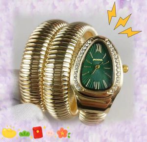 Reloj Mujer luxe or argent serpent remontage montres femmes mode cristal Quartz Bracelet diamants bague dames pleine bande en acier inoxydable montres cadeaux