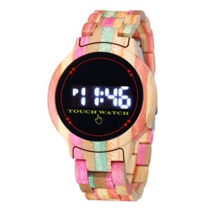 Reloj Mujer Houten Horloges Relogio Masculino Fashion LED Light Horloges Quartz Unisex Watch Touch Digital Horloges B1205