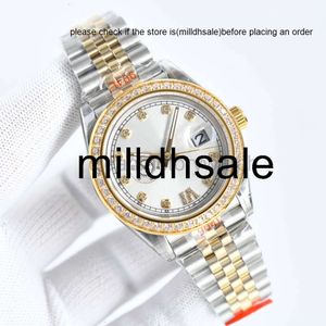 Rôles de reloj Relojes Watch Mens Watchs Diamond Wristwatch Mouvement automatique Sapphire 41 mm STRAPE DE MASSE STRAP