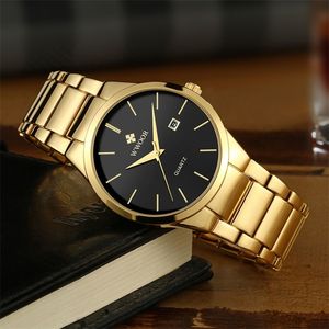 Relojes Hombre 2022 WWOOR nouvelle marque haut de gamme montre hommes Quartz affaires sport luxe or noir étanche calendrier montres