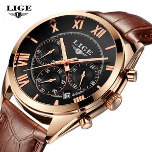 Relojes Hombre Lige Horloge Heren Top Luxe Merk Heren Business Quartz-Watch Sport Casual Clock Heren Horloges Relogio Masculino 210527