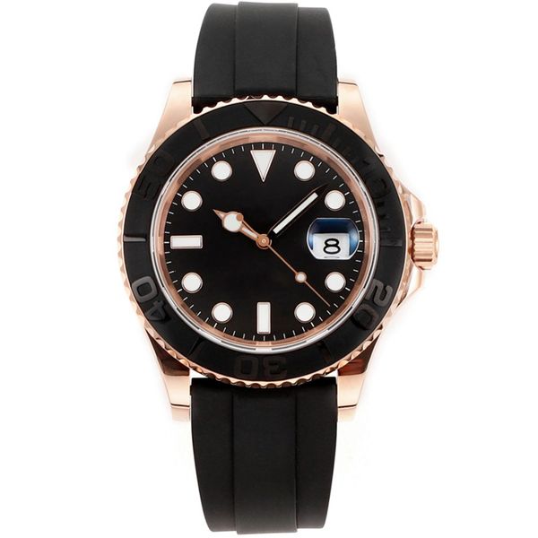 Relojes Reloj para hombre Movimiento mecánico automático Correa de caucho de zafiro de 40 mm Relojes deportivos de moda Reloj de pulsera de diseño resistente al agua Montre De Luxe