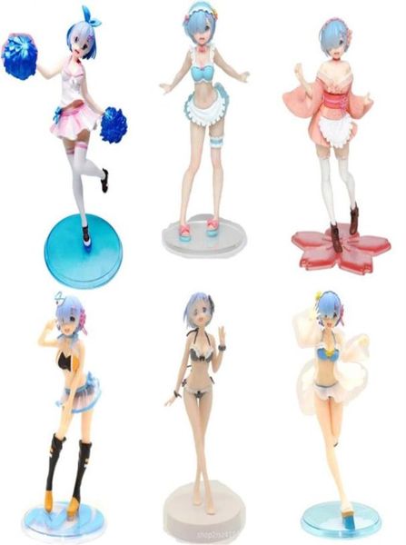 Rem Anime ReLife en un mundo diferente de cero EXQ Rem traje de baño Ver PVC figura de acción figura modelo juguetes regalo figura de acción 20122347988