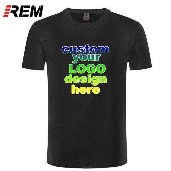 REM Custom Printed T Shirts diseñador para hombre camiseta Publicidad marca camiseta blanca manga corta camisetas en blanco 220614