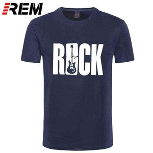 REM Nieuwe Streetwear Heren O-hals Korte Mouw T-shirt Rock Guitars Muziek Pirnt T-shirt Hip Hop Rock'n'Roll Tees Tops Harajuku G1222