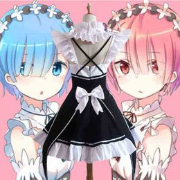 Rem ram meid cosplay kostuums re null Kara Hajimeru isekai seikatsu kawaii cos jurken revive in een andere wereld anime meid j220720