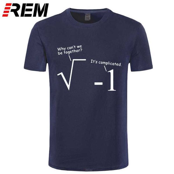 REM Ropa de verano para hombres Camisetas divertidas Geek Matemáticas Broma Imprimir camiseta Algodón Manga corta Hip Hop Tees Plus Tamaño 210629