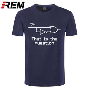 Rem zomer grappig om of niet elektrisch ingenieur T-shirt katoen korte mouw t-shirt 210629