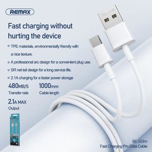 Cables Remax originales RC-163 TPE Venta al por mayor Cable de cargador rápido colorido Tipo rápido C Carga de datos Micro Usb para teléfono inteligente Samsung con paquete minorista