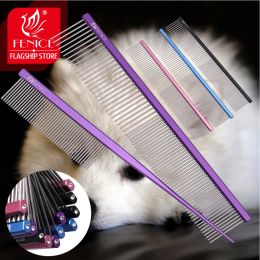 Remèdes Fenice Metal Peigne pour chiens en acier inoxydable Pet Cat Cat Pin Peigt Hair Brush Brush Flee Petit Pites accessoires