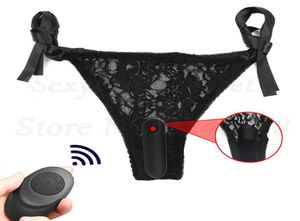 Afstandsbediening 10 snelheden kanten panty mini vibrator sex speelgoed voor vrouwenband op ondergoed clitoral onzichtbare vibrerende kogel eieren y3789223