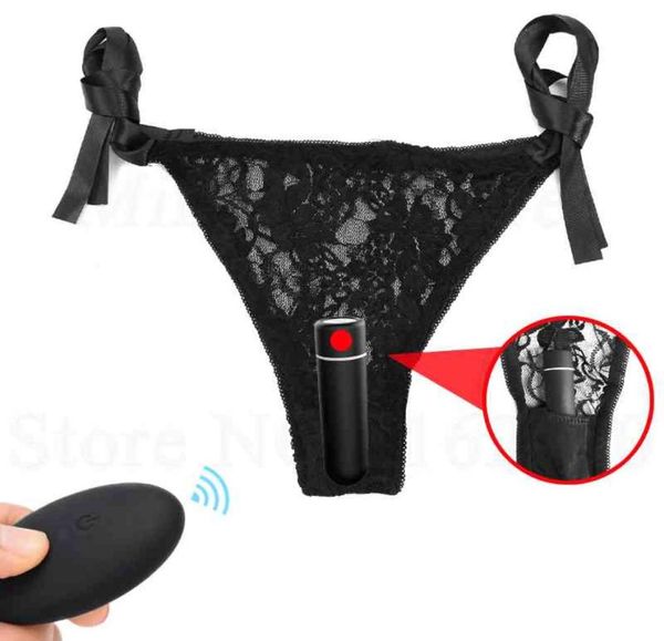 Télécommande 9 Vitesses de dentelle Vibratrice Panty Toys pour femmes STRAP sur sous-vêtements Clitoral Invisible Bullet vibrant Oeufs2707071