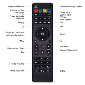 Télécommande Amiroko remplacement pour MAG275 MAG349 MAG350 MAG351 MAG352 IPTV décodeur Linux Tv Box mis à jour