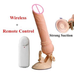 Consolador Anal con Control remoto, vibrador con ventosa, tapón Anal, masajeador vaginal femenino, tapón vibratorio para mujer, resistente al agua