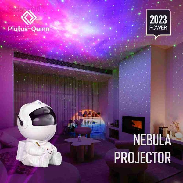 Télécommande astronaute galaxie projecteur LED lumières nébuleuse projection lampe de nuit pour enfants cadeau chambre fête décor lumière HKD230704