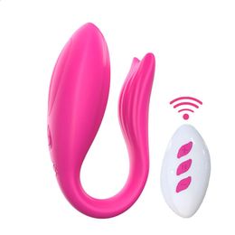 Télécommande Cshape Vibrateur Sex Toy Pour Adulte Gspot Clitoris Stimulateur Invisible Usure En Public Couple Partage Vibe 240312