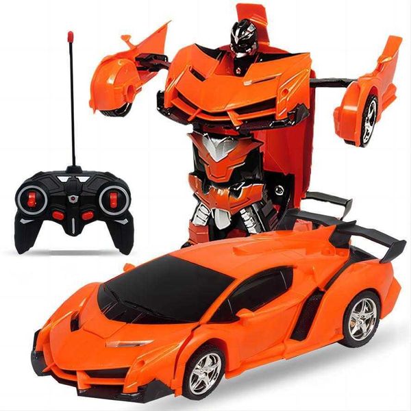 Control remoto deformación coche carga inducción transformación King Kong robot control eléctrico coches niños juguetes 2023