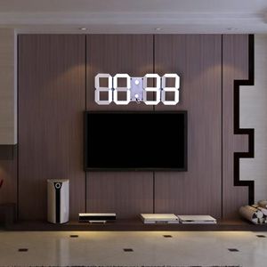 Télécommande numérique LED horloge murale alarme chronomètre thermomètre compte à rebours calendrier