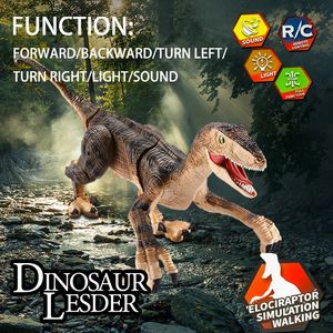 Remote Control Dinosaur Toys for Kids 24GHz RC Robot Toy with Verisimilitude Sound Boys Girls Childrens Gift 240321
