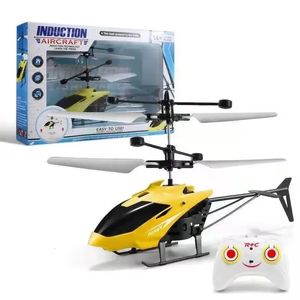 Télécommande Drone Hélicoptère RC Jouet Avion Induction Planant USB Charge Enfant Avion Jouets Vol Intérieur 240118