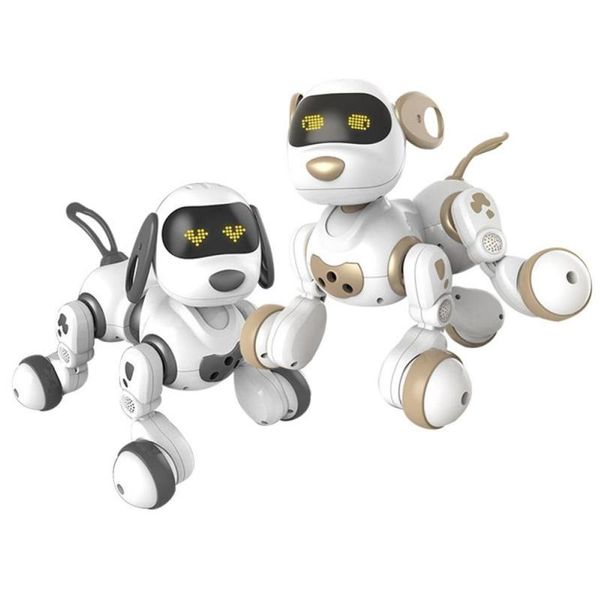 Freeshipping Télécommande Intelligent Robot Chien Jouet Parlant Marche Interactive Mignon Chiot Électronique Animal Modèle Cadeau Jouets pour chi Pouq