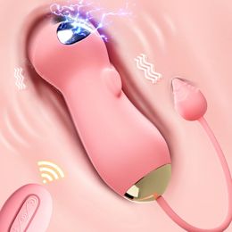 Télécommande KEGEL Boules vaginales de choc électrique pour femmes pour femmes Clit Stimulation Sext Toy Feme Masturbation Vibrant Egg 240326