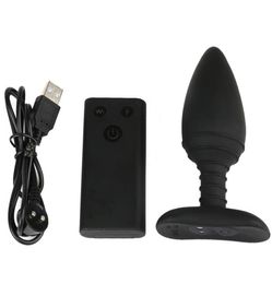 Télécommande puissant vibrateur bout à bout Plug Anal gode vibrant Clitoris périnée appareil de Massage de la prostate Anus Expender dilatateur Se1190381