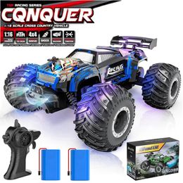 Control remoto RC Cars para niños 25 KMH Fast Car Adultos RTR 2WD Off Road Monster Truck con luces LED Radio Juguetes Regalos Niños 240106