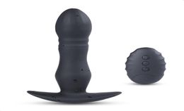 Télécommande Télescopic Vibrateur portable Plug anal Silicone vibrant Butt Anus Dilator Dildo G Stimulateur de spot extérieur prostat3939260