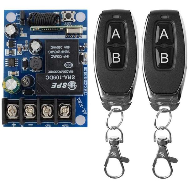 Controles remotos Interruptor de control de 12 V Controlador de radio de potencia de 40 A, receptor de RF inalámbrico 3000 W 433 Mhz