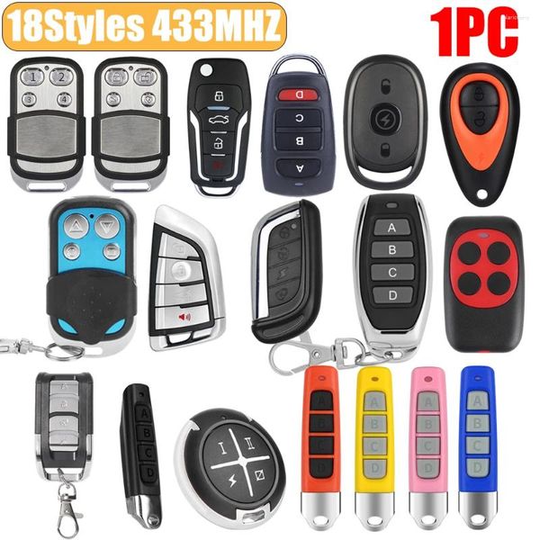 Controles remotos 18 estilos 433 MHz Control de copia inalámbrico 4 botones Clon Puerta de garaje Llave para clonar el coche Came Remotes