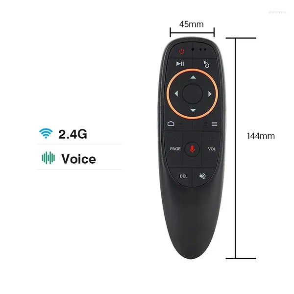 Controles remotos 2.4G Wireless Air Mouse G10S Control de voz Giroscopio IR Aprendizaje para Android TV Box PC todo en uno