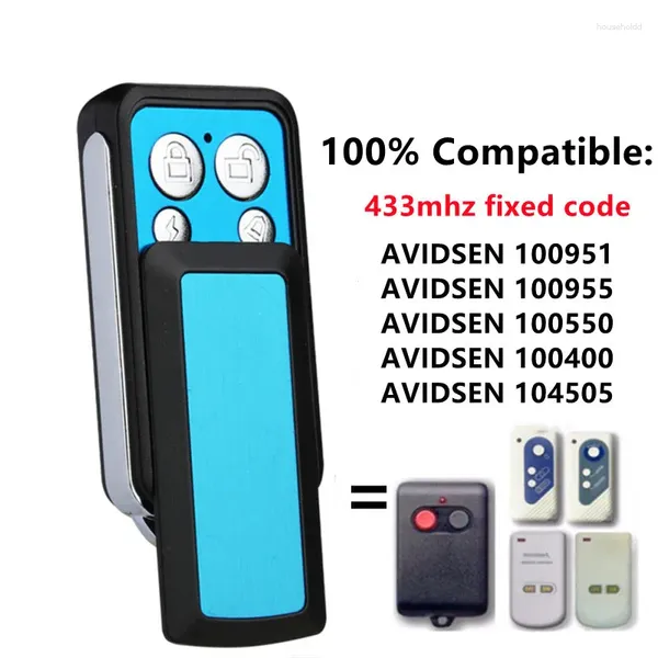 Télécommandes AVIDSEN 104505 100400 Porte de garage Contrôle de porte Transmetteur portable KeyFob à cloner 433.92MHZ