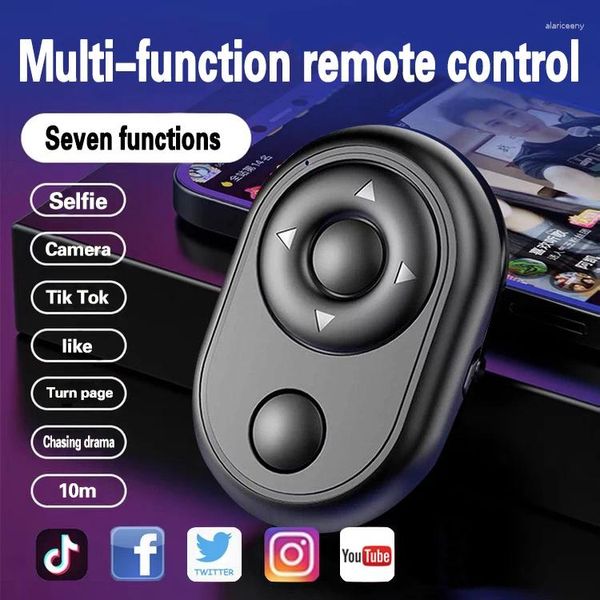 Controles remotos Botón de control compatible con Bluetooth Controlador inalámbrico Autodisparador Cámara Stick Disparador Teléfono Selfie para Tik Tok