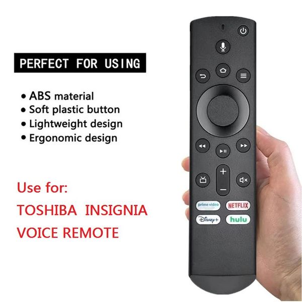 Télécommandes CT-RC1US-19 NS-RCFNA-19 Remplacement de la commande vocale Bluetooth Compatible pour Insignia Toshiba Fire Tv