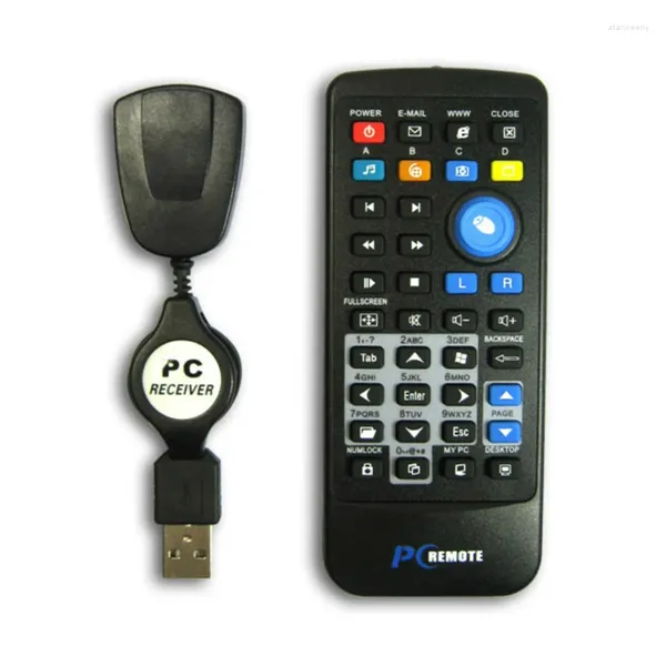 Télécommandes Elistooop Wireless Mouse Control USB Ordinateur portable PC Media Keyboard Center Controller