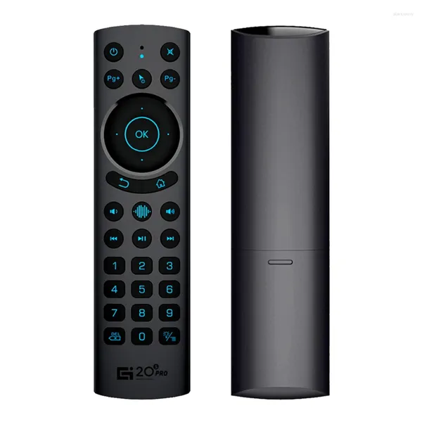 Télécommandes G20BTS Plus G20S PRO 2.4G Voix sans fil Rétroéclairé Air Mouse Gyroscope IR Contrôle d'apprentissage pour X96 X4 AM7 Android TV BOX