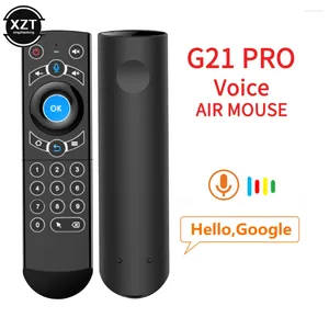 Afstandsbedieningen G21 PRO Vocale A Distanza Di Controllo 2.4G Wireless Keyboard Air Mouse Con IR Learning Gyros Per Android TV Box H96 MAX