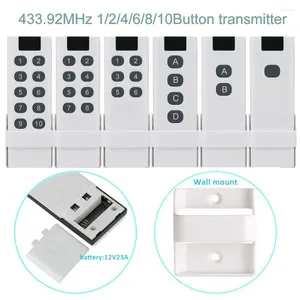 Controles remotos KTNNKG 433MHz EV1527 Universal inalámbrico 1/2/4/6/8/botón Transmisor RF Control de bloqueo electrónico DIY Smart Home