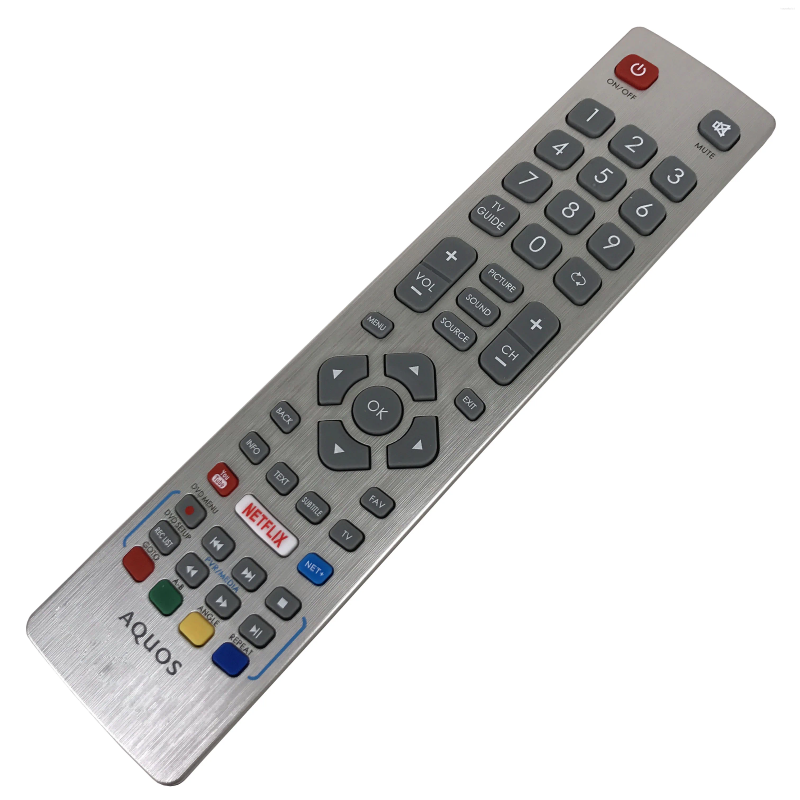 YouTube NetflixキーSHWRMC0115を備えたシャープAQUOS HDスマートLEDテレビDH1901091551のリモートコントロールオリジナルコントロール