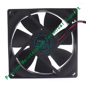 Controladores remotos Original Y.L.Fan 90 25 12V 0.80A D90SH-12 2 Ventilador de enfriamiento de alambre