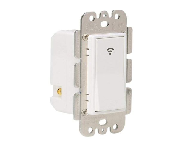 Télétestres WiFi Smart Light Switch sans fil Remote Contrôle dans la paroi pour les lumières du ventilateur compatibles avec Alexa Google Homen1783642